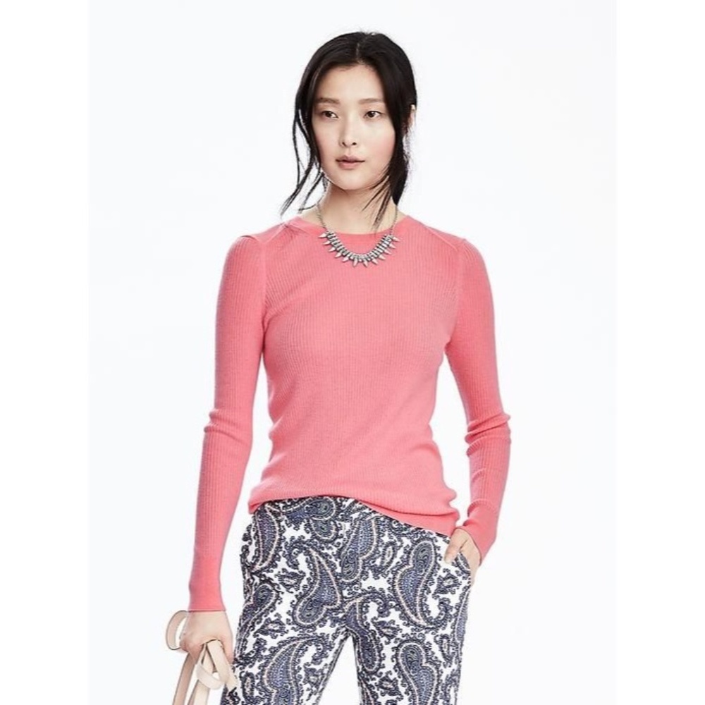 [Banana Republic] Pink Merino Wool sweater #X06